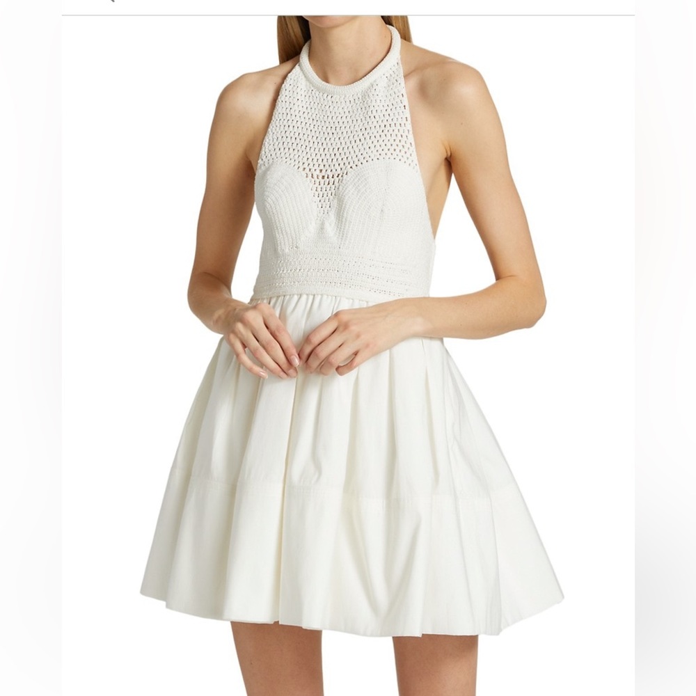 A.L.C. White crochet Salines mini dress size 6